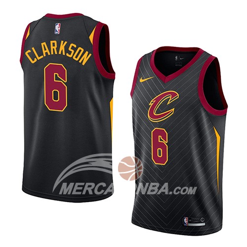 Maglia NBA Cleveland Cavaliers Jordan Clarkson Statement 2018 Nero